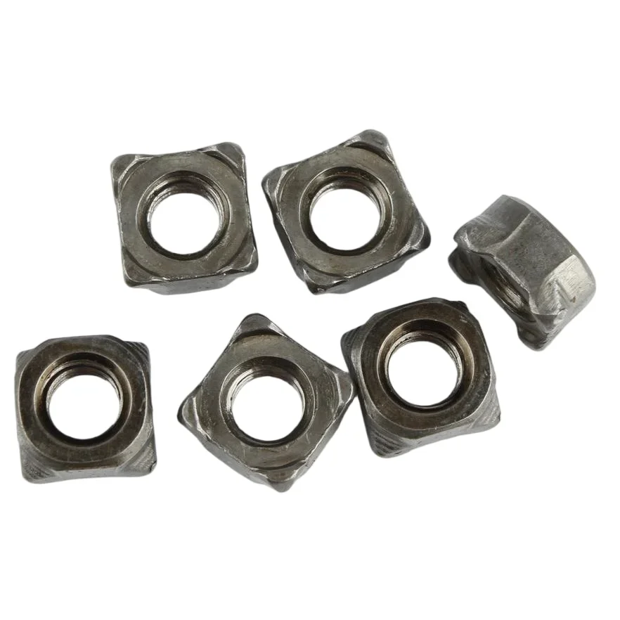 Shaanxi Automobile Delong Commercial Vehicle Special Carbon Steel Four-Corner Welding Nut Four-Jaw Square Fastener Clip