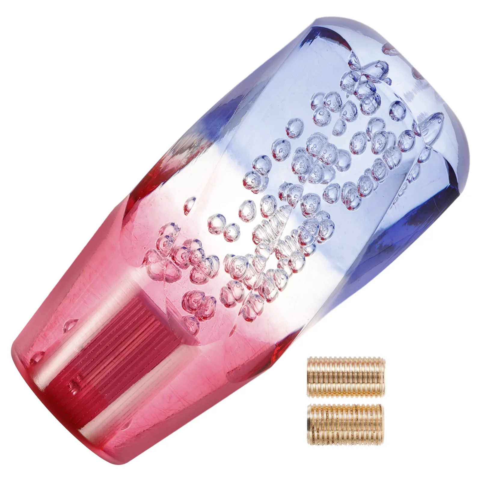 

Acrylic Gear Shift Knob 10cm Dual Color Crystal Clear Pattern Manual Car Universal Stick H Head Easy Use