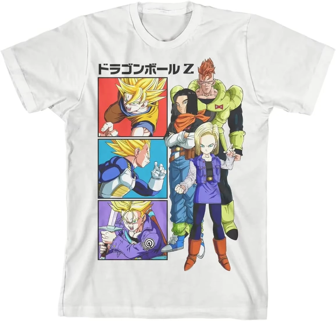 Camiseta de algodón retro Dragon Ball para hombre, talla grande, con estampado de Android 17, 18, 16 Saga, unisex, para combinar en familia, nueva colección de verano 2026