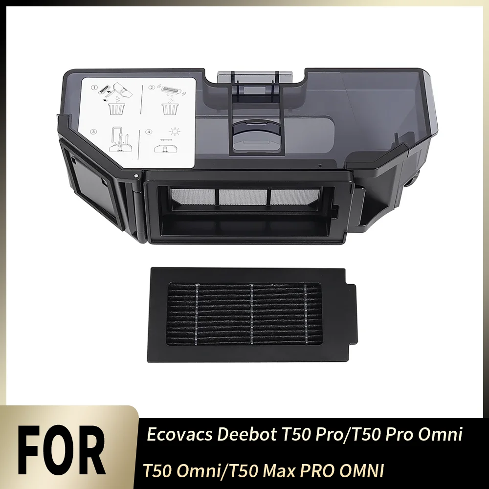 Premium Sealed Dust Bin For Ecovacs Deebot T50 Pro T50 Pro Omni T50 Omni T50 Max PRO OMNI Robot Vacuum Leak Proof Dust Box
