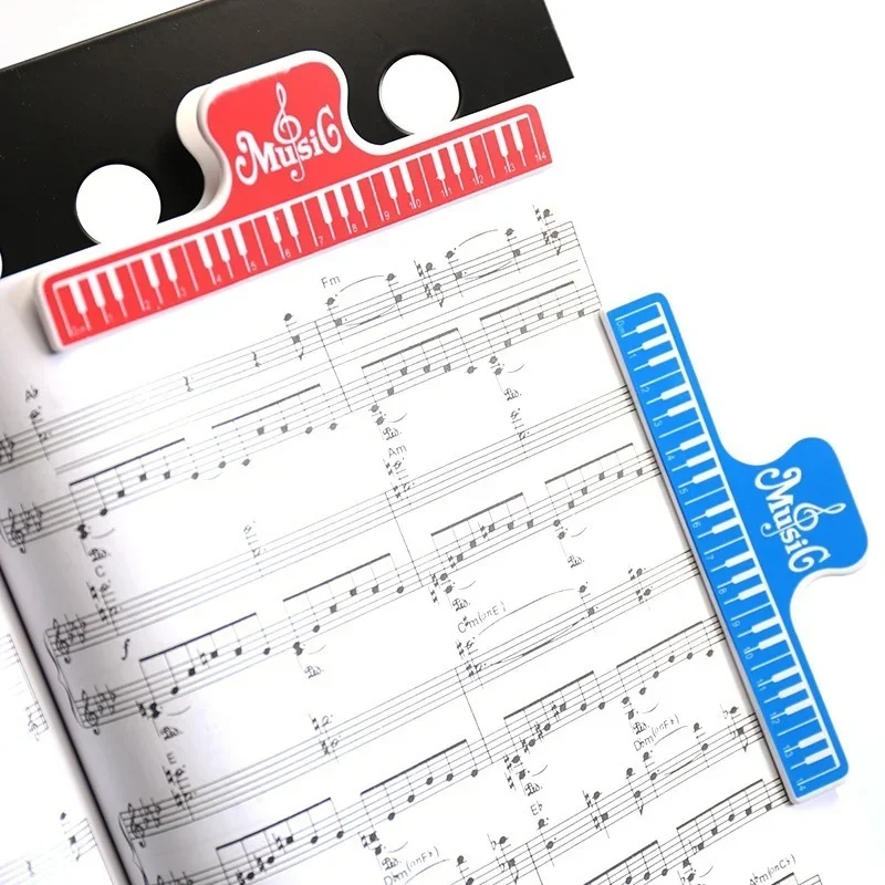 1 Pack Colorful Plastic Music Sheet Clip Book Paper Clip for Guitar Violin Piano Player Multi-function Spring Clip 15cm