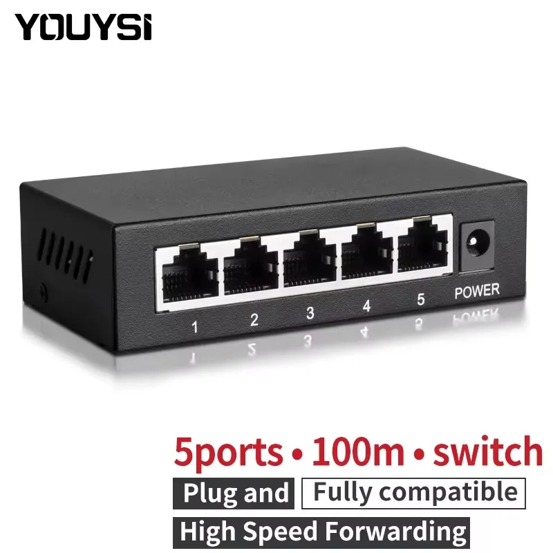 

Youysi 10/100 м YYS-1005 портов высокоскоростной мини-сетевой коммутатор RJ45 100 Мбит/с сетевой коммутатор Fast Ethernet