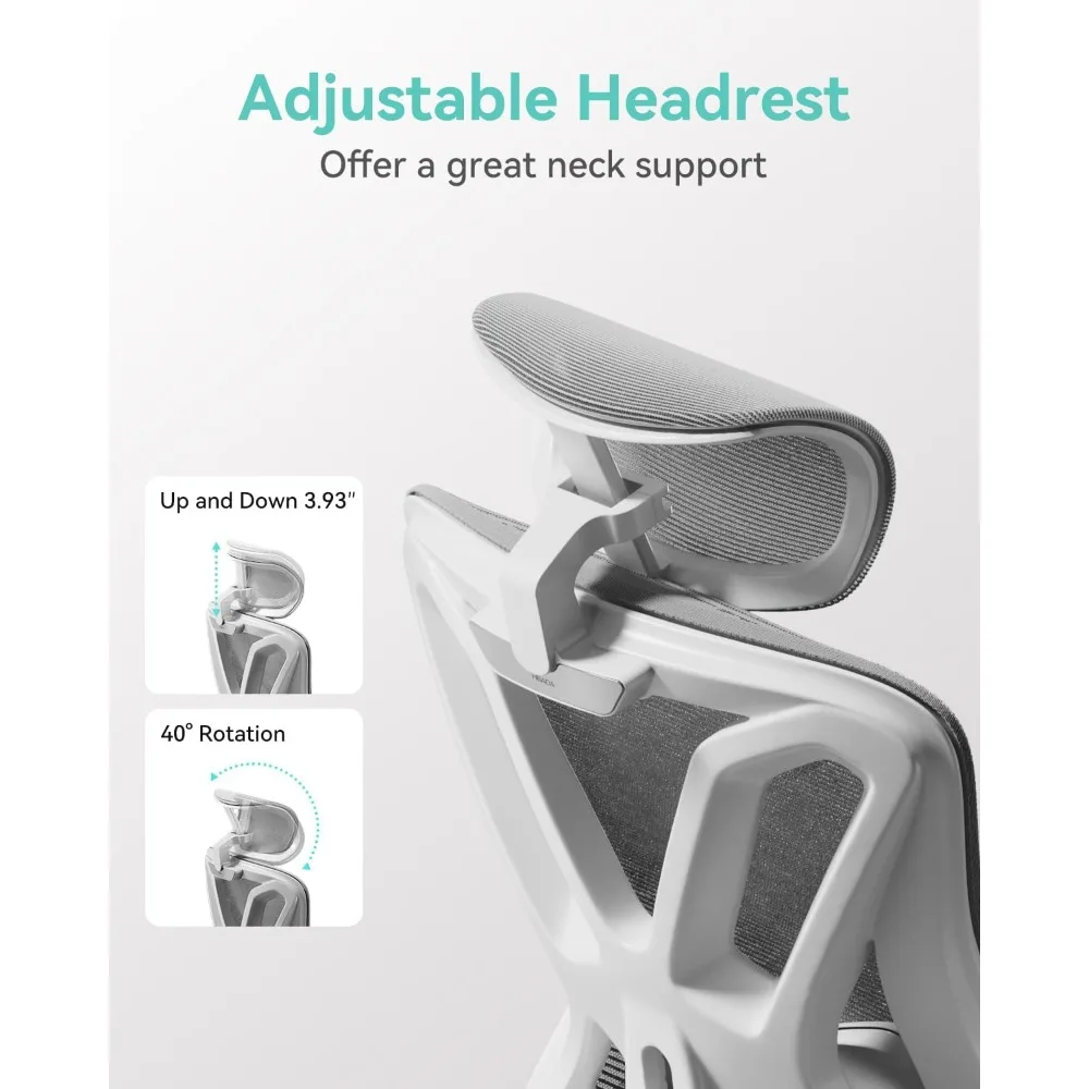 P5 Ergonomic Office Chair, Desk Chair with Adjustable Lumbar Support and Height, Comfortable Mesh Computer Chair with Customized