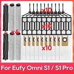Fit For ( Eufy Omni S1 / S1 Pro / T2071 / T2080 ) Part Accessory Main Side Brush Mop Hepa Filter Dust Bag Replacement Kit