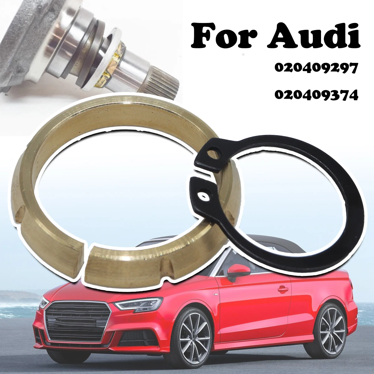 

Brass Gearbox Differential Flange Shaft Tapered Ring Thrust Washer Seal Spacer For Audi 100 A1 A2 A3 Q2 GA TT Replacement Parts