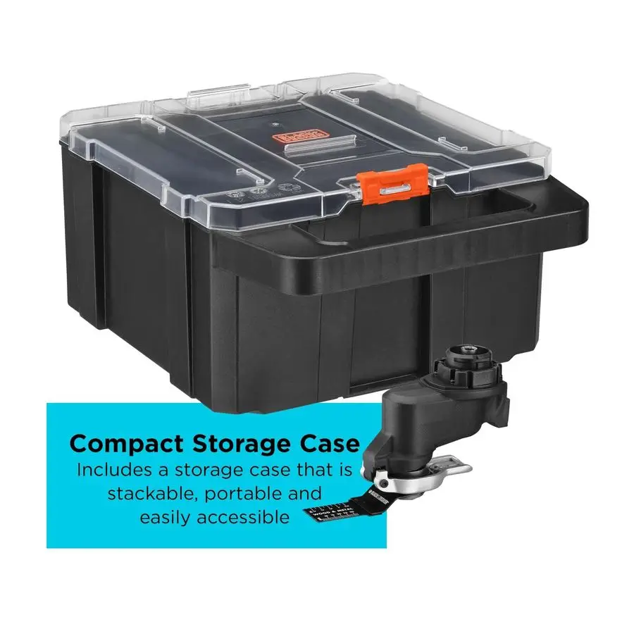 MATRIX Multitoolbevestiging, oscillerend, snelle meswissel voor multitoolbehoeften, inclusief opbergkoffer BDCMTOSTFF