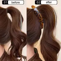 Tortoiseshell Banana Hair Clip Fish Shaped Hairpin For Women Hair Accessories Hairgrips Twist Clamp Ponytail Barrettes Headwear 6