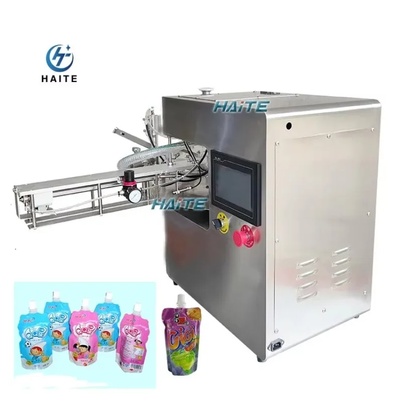 Máquina automática de llenado y sellado de bolsas, detergente para ropa, bebidas, leche, boquilla para productos líquidos, bolsa de pie, Doypack
