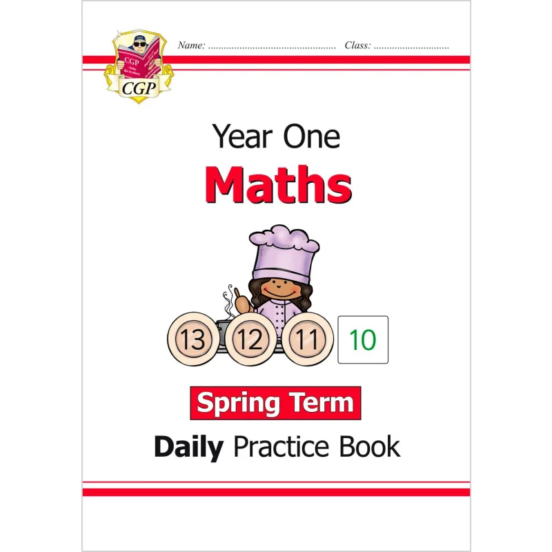 

New KS1 Maths Daily Practice Book Year 1 Spring Term CGP Books Coordination Group Publications 9781789085051 Book