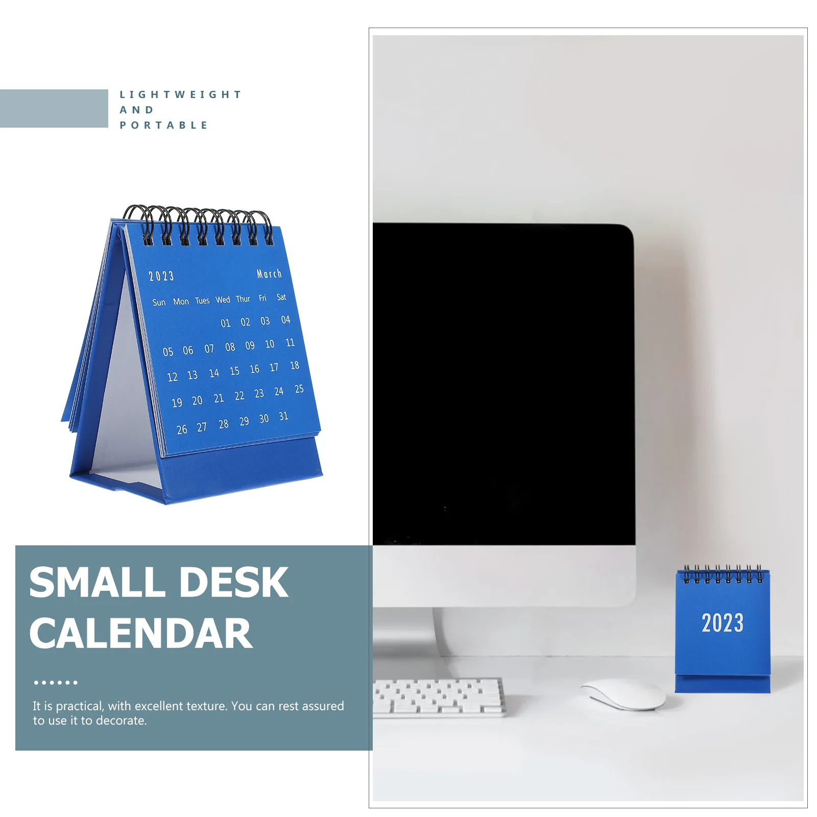 تقويم مكتبي صغير بتصميم بسيط للمكتب والمنزل والمدرسة والفندق يستخدم تقويمًا صغيرًا ومخطط طاولة مزخرف