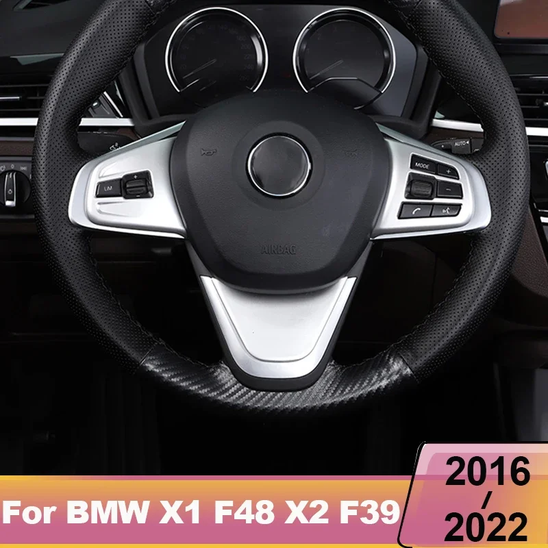 

Car Steering Wheel Button Panel Cover Trim Sticker For BMW X1 F48 X2 F39 2016 2017 2018 2019 2020 2021 2022 Carbon Accessories