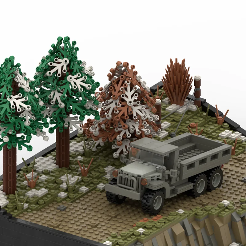 World War II US Military Truck M54A Troop Truck MOC Assembly Building Block Boy Toy Birthday Gift