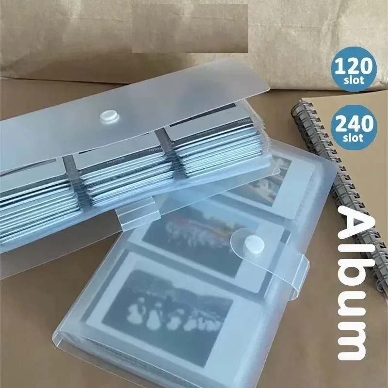 1Pc 3 Inches Photo Album Contents 120/240 Slot Album Photo Book Postcard Photo Cards Storage Organizer Bag Case Album