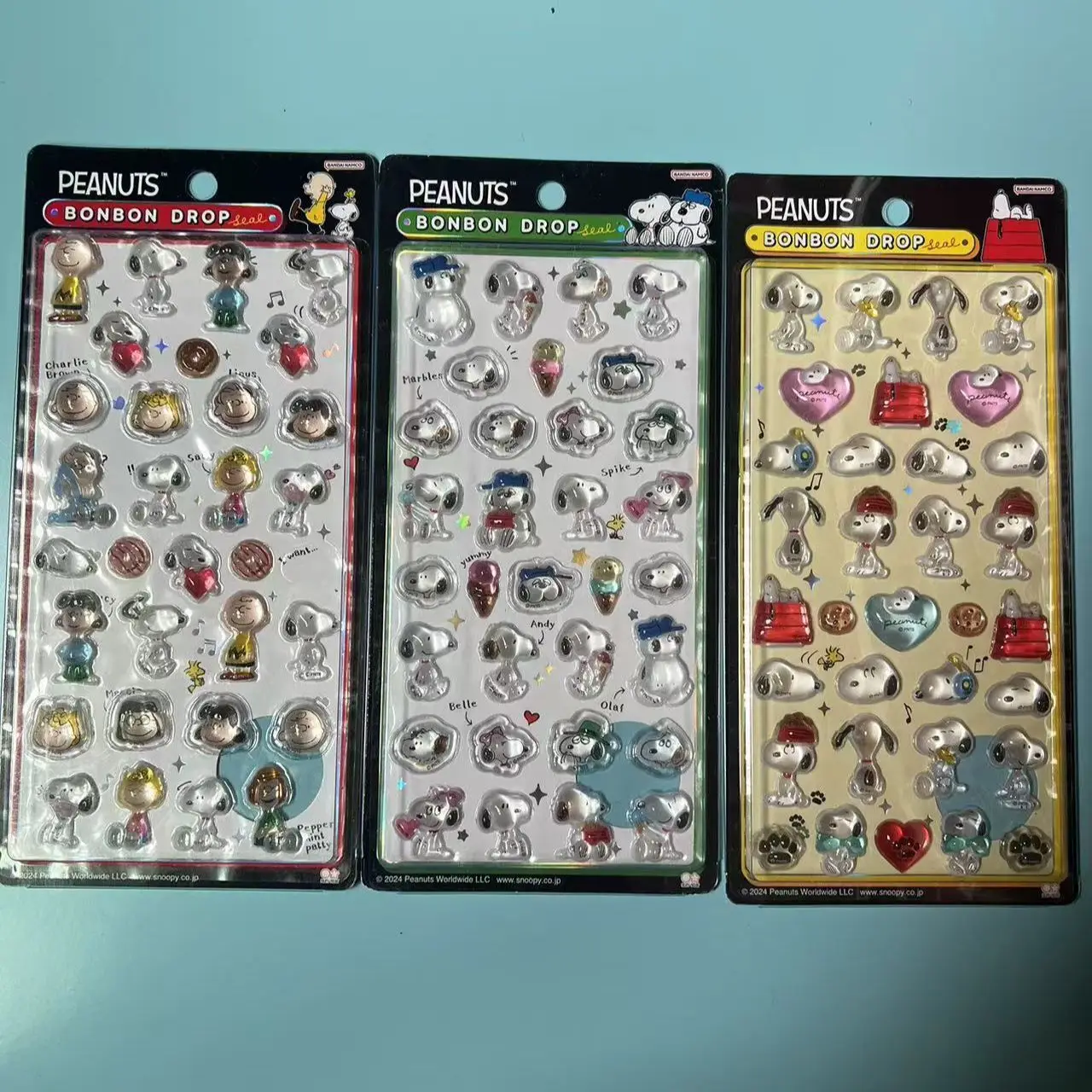 yZ[zKawaii Snoopy Diy Stickers Anime 3d Crystal Bubbles Decorative Cartoon Kids Party Stickers Kids Toys Birthday Gifts