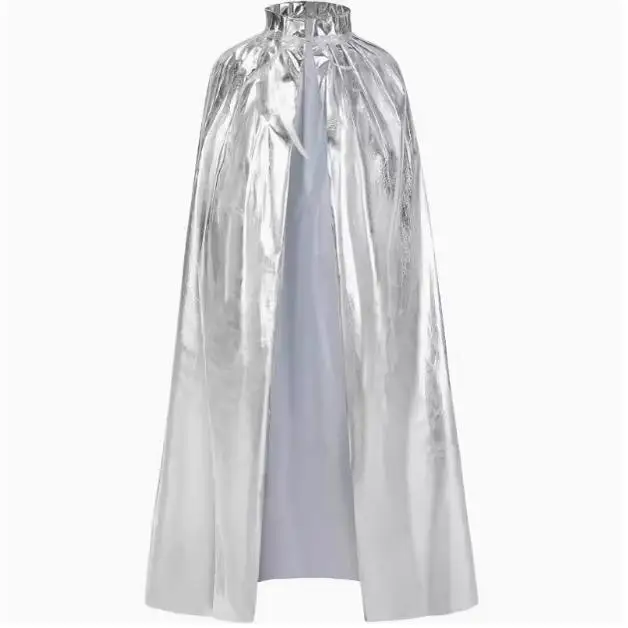 

Мужчины Женщины Средневековый Хэллоуин Взрослый Золотой Серебристый Высокий Воротник iny Плащ Ролевые Игры Сценический Костюм Китайский Полиэстер