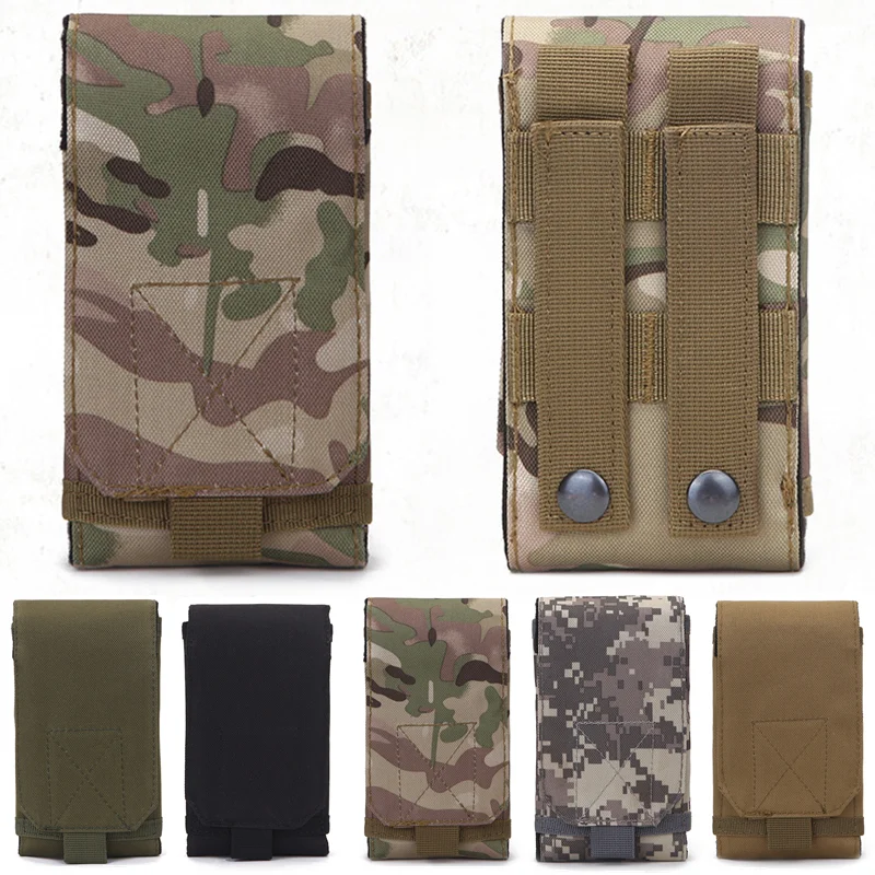 

Outdoor Camouflage Bag Tactical Army Phone Holder Sport Waist Belt Case Waterproof Nylon EDC Sport Hunting Camo Bags in Backpack