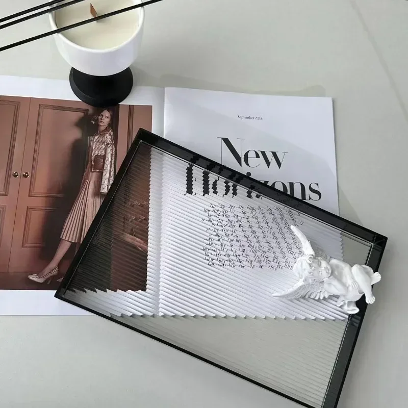 Advanced Acrylic Storage Tray Light Luxury Bathroom Bathroom Wash Basin Cosmetics Accessories Aromatherapy Storage Rack Tray