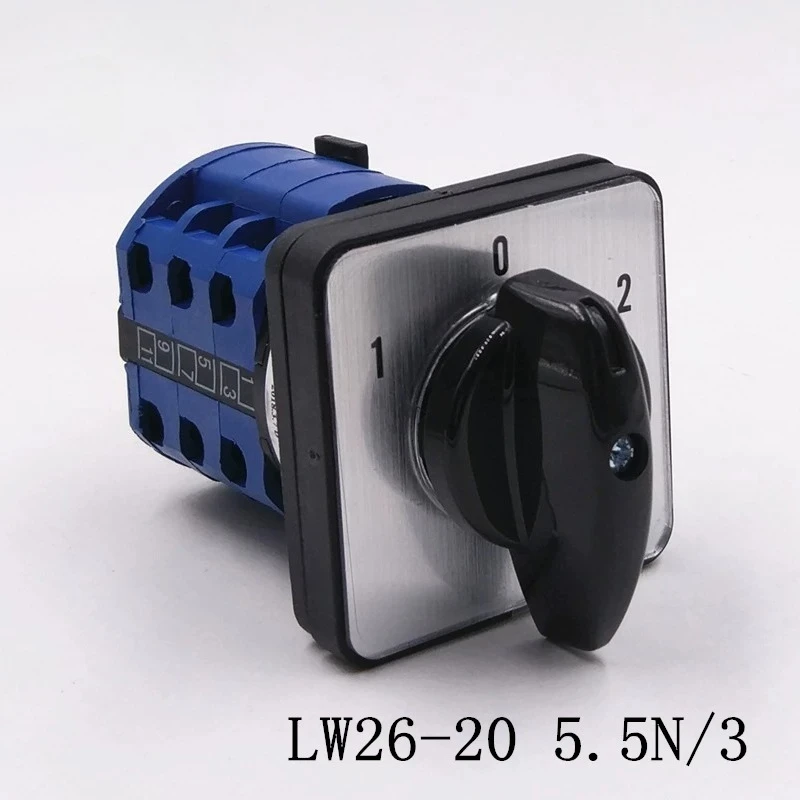 LW26-20 5.5N/3 motor forward and reverse 380V three-phase machine tool inverted universal transfer switch