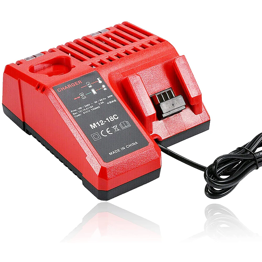 

Replace 3A 12V 14V 18V Rapid Fast Li-Ion Charger Fit For Milwaukee M12-18C Dual Port Multi-Voltage Lithium-Ion Battery M12 M18