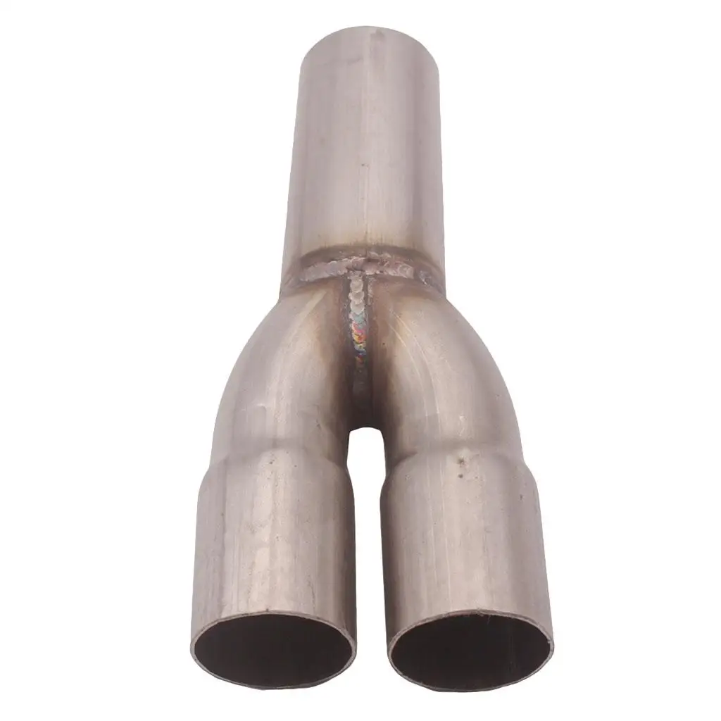 Universal Car Exhaust Merge Collector Dual T304 Stainless Steel 2 into 1 Welded Pipe for DIY Projects