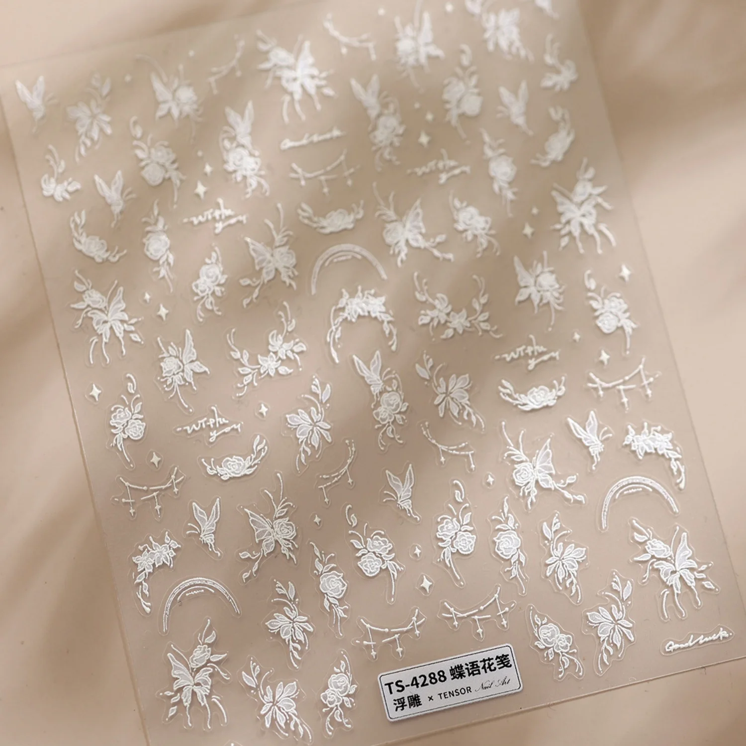 5D Französische Japanische Nagelaufkleber Mini-Schleifen Einfache Süße Selbstklebende Nagelkunst-Sticker Kleine Schleifenknoten für Tägliche Casual-Maniküre – Detail 7