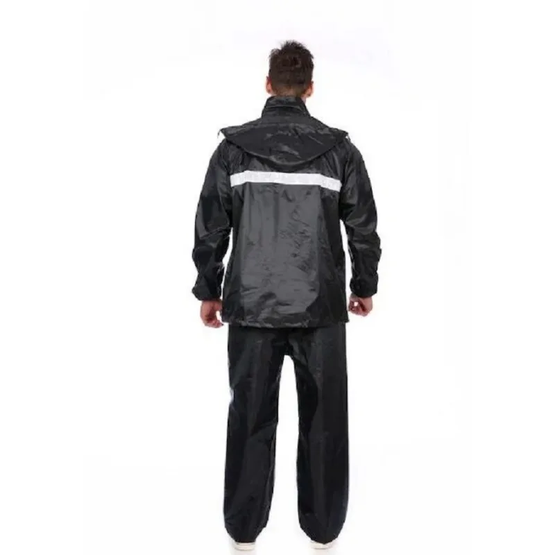 Black Motorcycle Black Adult Raincoat Waterproof Rain Gear Suit Men Outdoor Pants Set Hiking Rainwear Raincoat Women Windbreaker