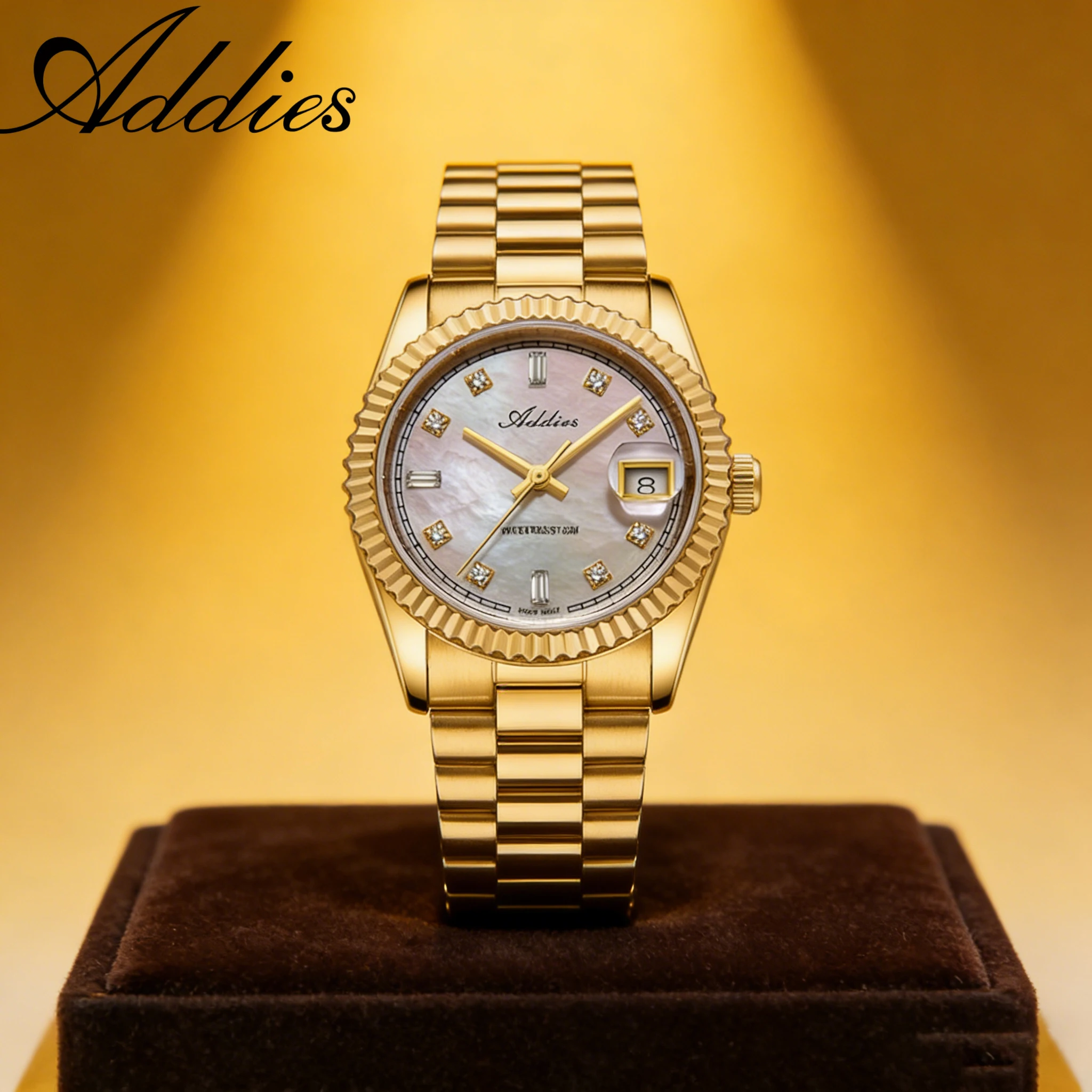 ADDIES Elegant Woman's Watch 585 Quartz Movement Sapphire Glass 316L Stainless Steel 50m Waterproof 28mm Luxury Ladies Watches