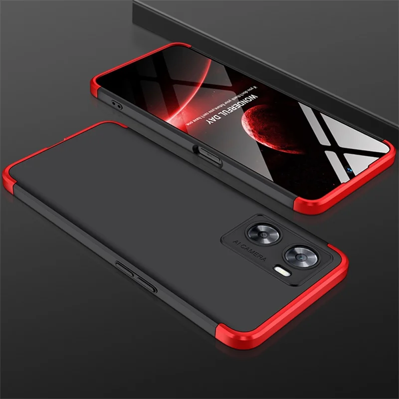 Shockproof Armor Matte Case For OPPO A57 A16 A54 A74 A76 A94 4G 5G Ultra-thin 3 in 1 Plastic Matte Protective Phone Cover Cases