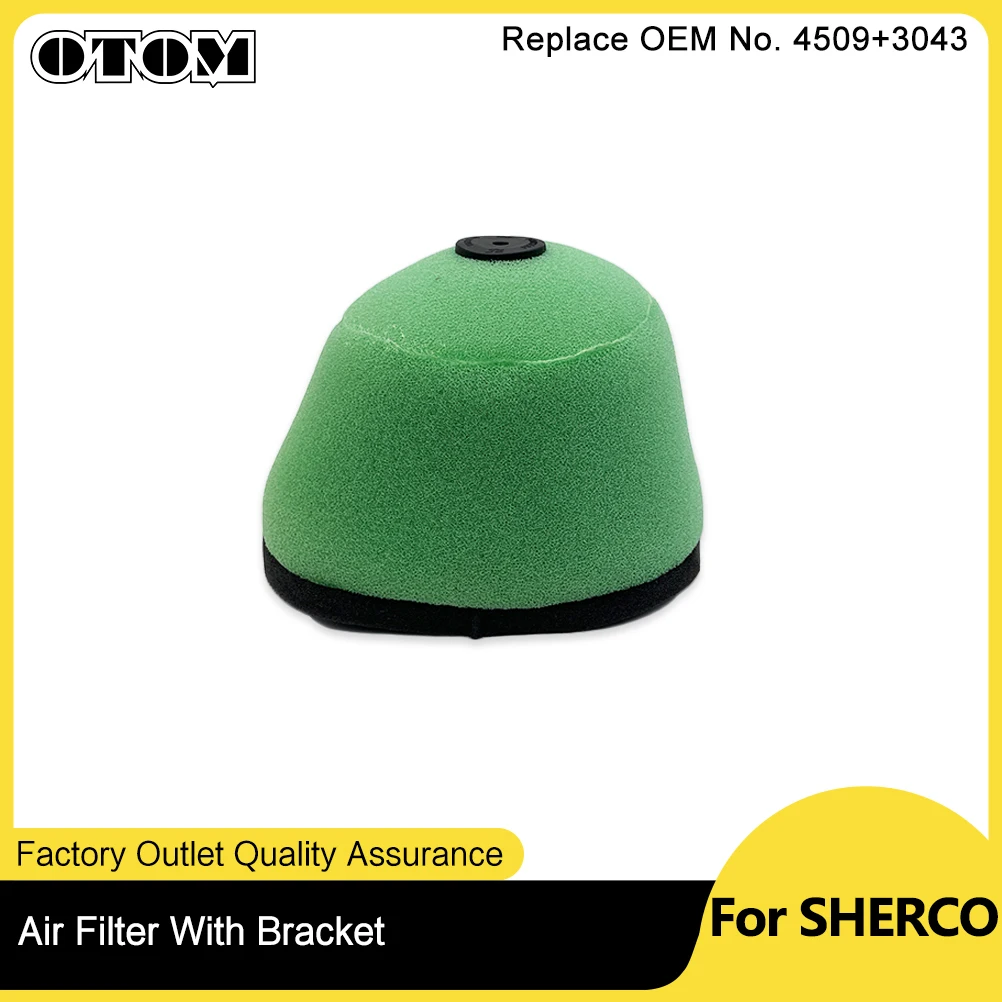 OTOM Motorcycle Air Filter With Bracket Engine Cleaning Protector Foam Sponge Layer Filters For SHERCO SE SEF 125-500 2014-2024