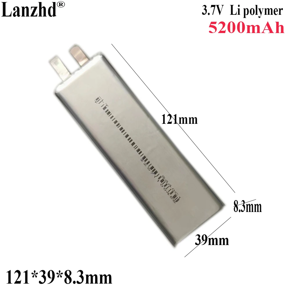 

4.2V Li polymer battery 5200mAh For Walkie-talkie locator laptop Bluetooth speaker Smart wear beauty device battery 8339121