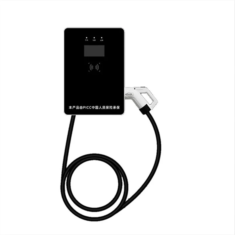 GBT 40KW tek silah taşıma ekranı ücretsiz ev 7 inç dokunmatik renkli ekran 5 metre silah hattı 4G modülü duvara monte DC şarj