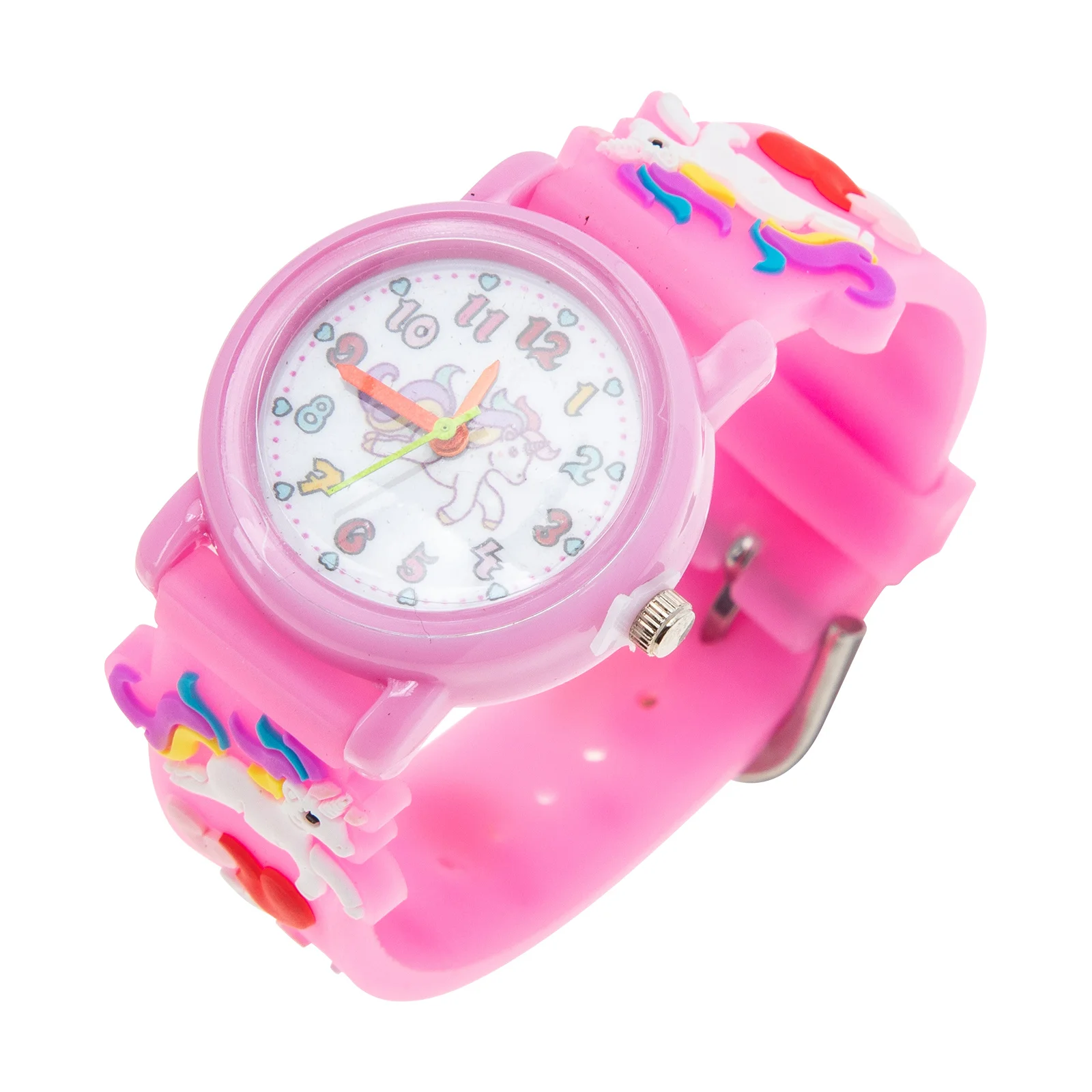 Montre d'étudiant dessin animé, montre-bracelet légère et réglable, jolie montre cadeau licorne pour