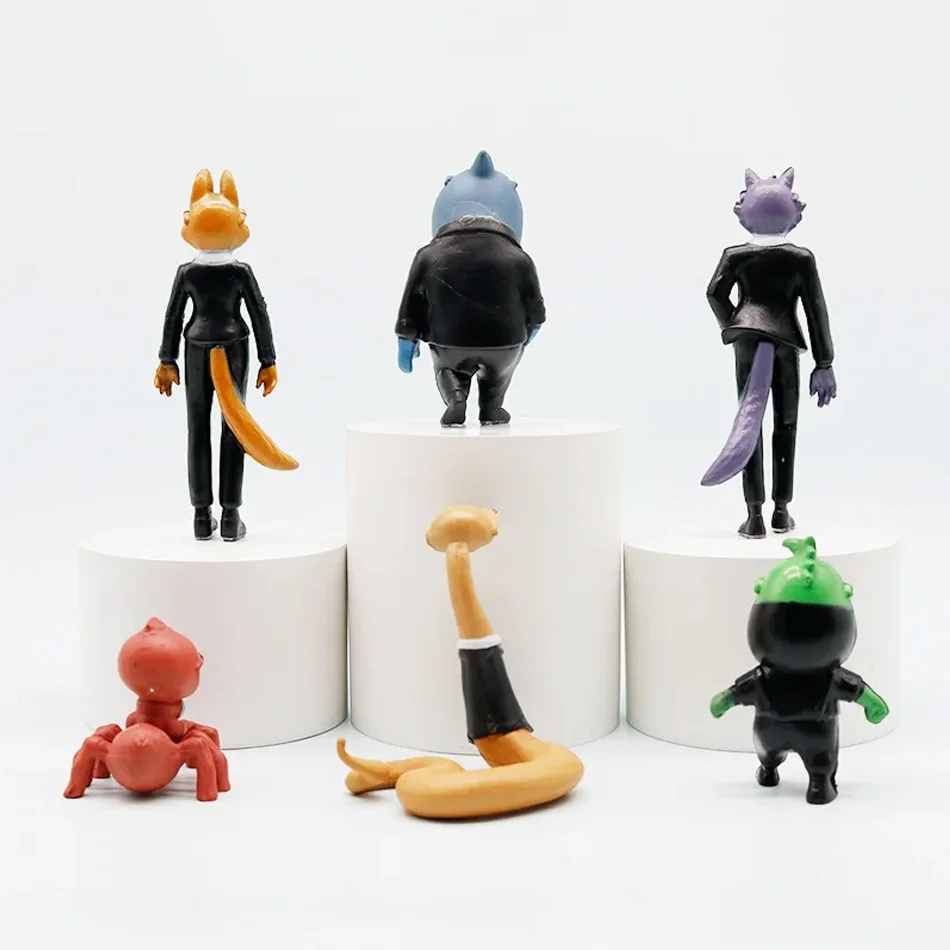 6 قطعة/المجموعة فيلم الرجال السيئين DreamWorks عمل الشكل الكرتون البلاستيكية لعبة مجسمة دمية أنيمي مكتب الديكور تأثيري تمثال الاطفال هدية #2