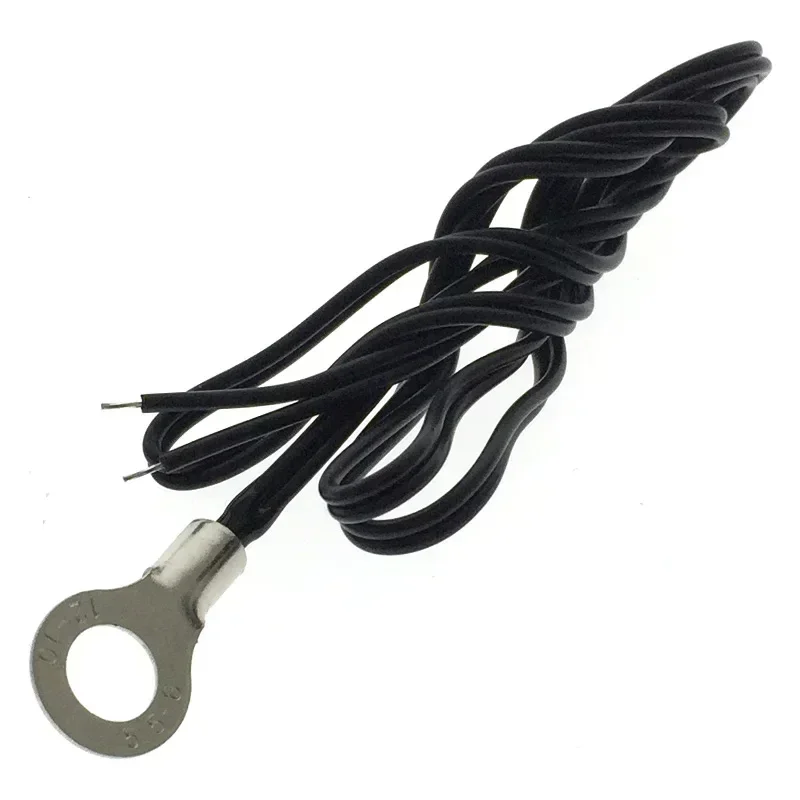 10pcs Temperature Sensor 100k  B Value 3950  Surface Fixed Aperture 6MM 1%  L=50CM Tin Temperature Probe NTC Thermistor