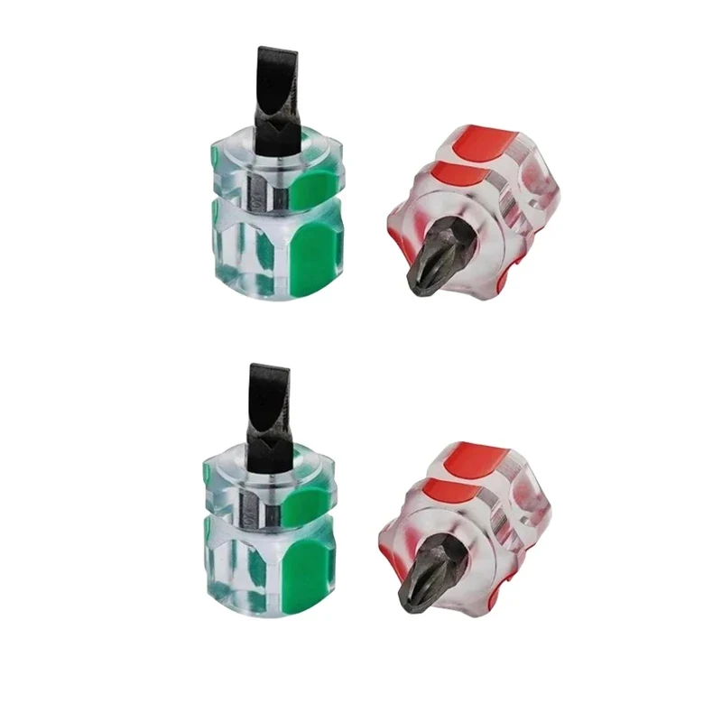 1/2/3/4pcs Screwdriver Mini Small Portable Radish Head Screw Driver Transparent Handle Repair Hand Tools Precision Car Repair