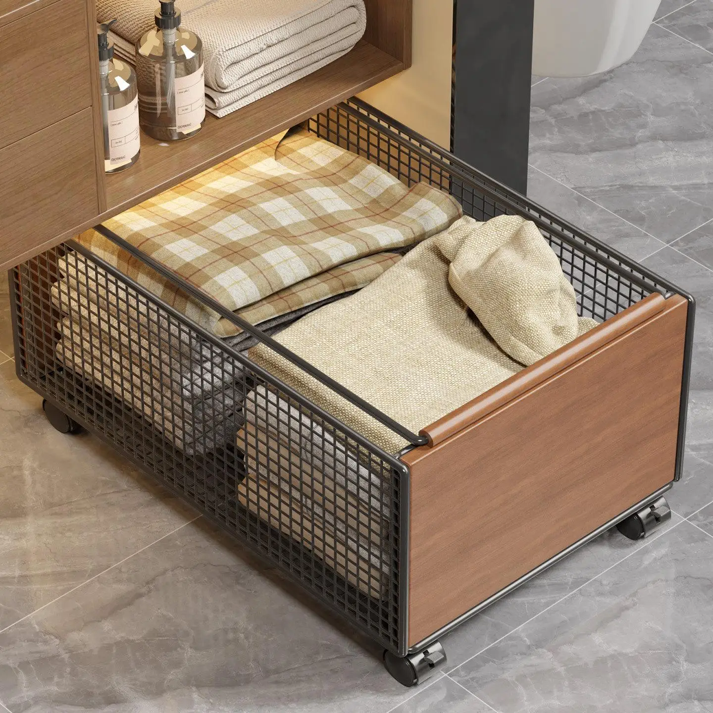 large-capacity-laundry-hamper-basket-vintage-style-metal-wood-bathroom-home-use-storage-organizer-basket-dirty-clothes-basket