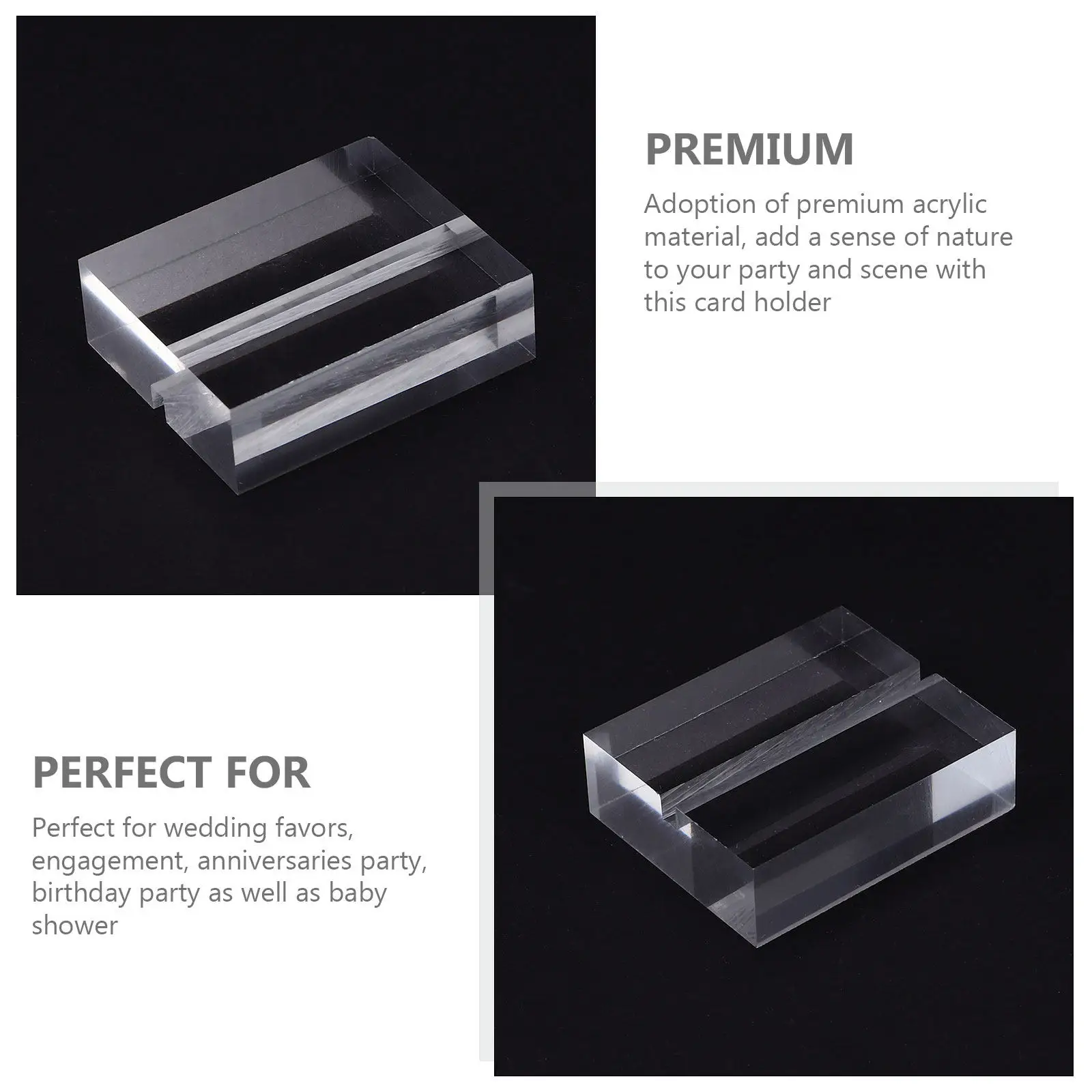 

Набор из 12 акриловых держателей для визиток, подставок для заметок, держателей для номеров столов на свадьбу, держателей для карточек с именами, декоративных табличек для фотографий