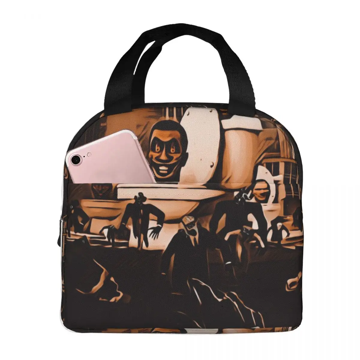 

Titan Speakerman Skibidi Toilet Insulated Lunch Bag for Kids School Cooler Thermal Food Box Tote Portable Lunch Boxes Container