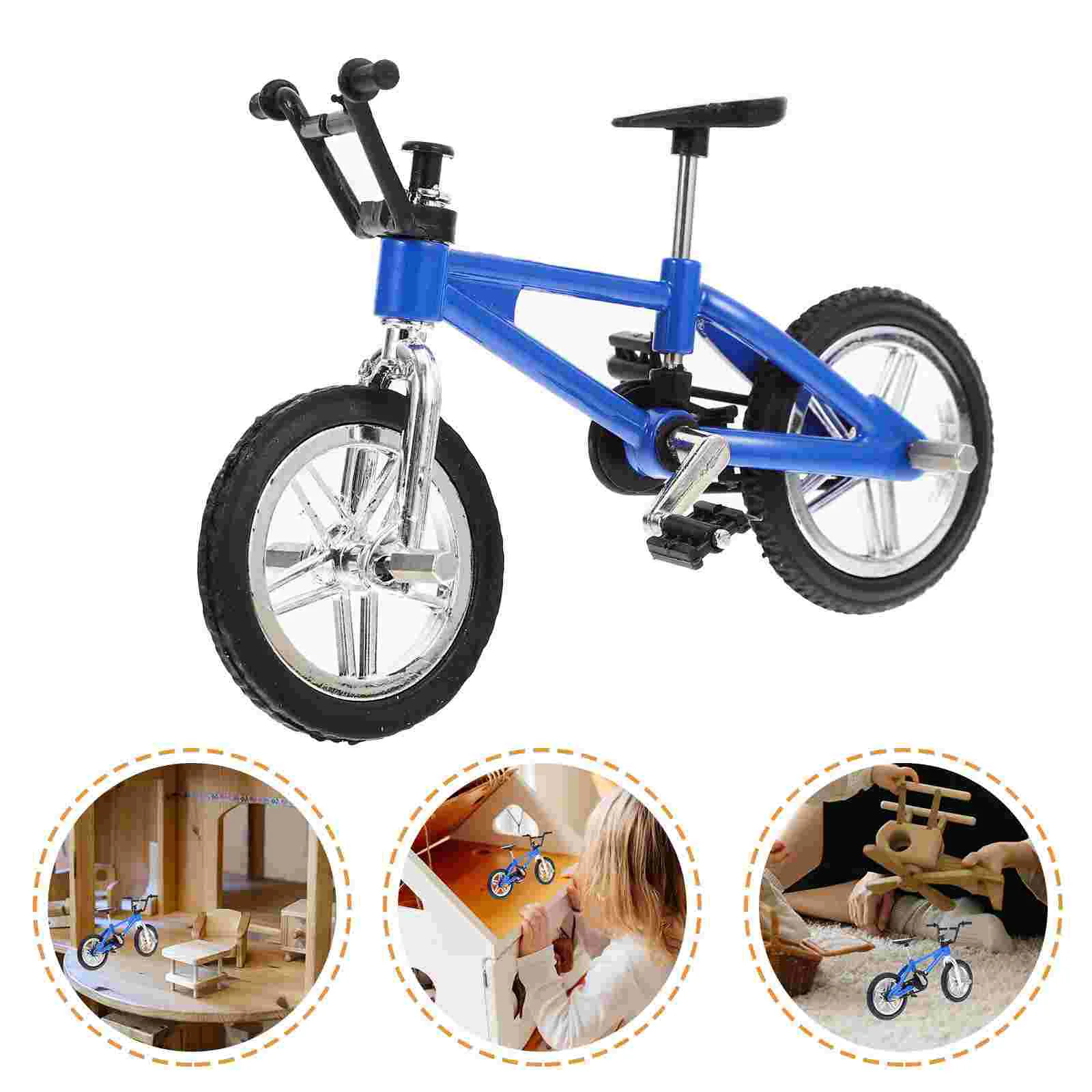 Baby House Miniature Food Toy Scene Accessories Simulation Bicycle Photo Props Bike Smallest Toys Alloy Dolls Tiny Model