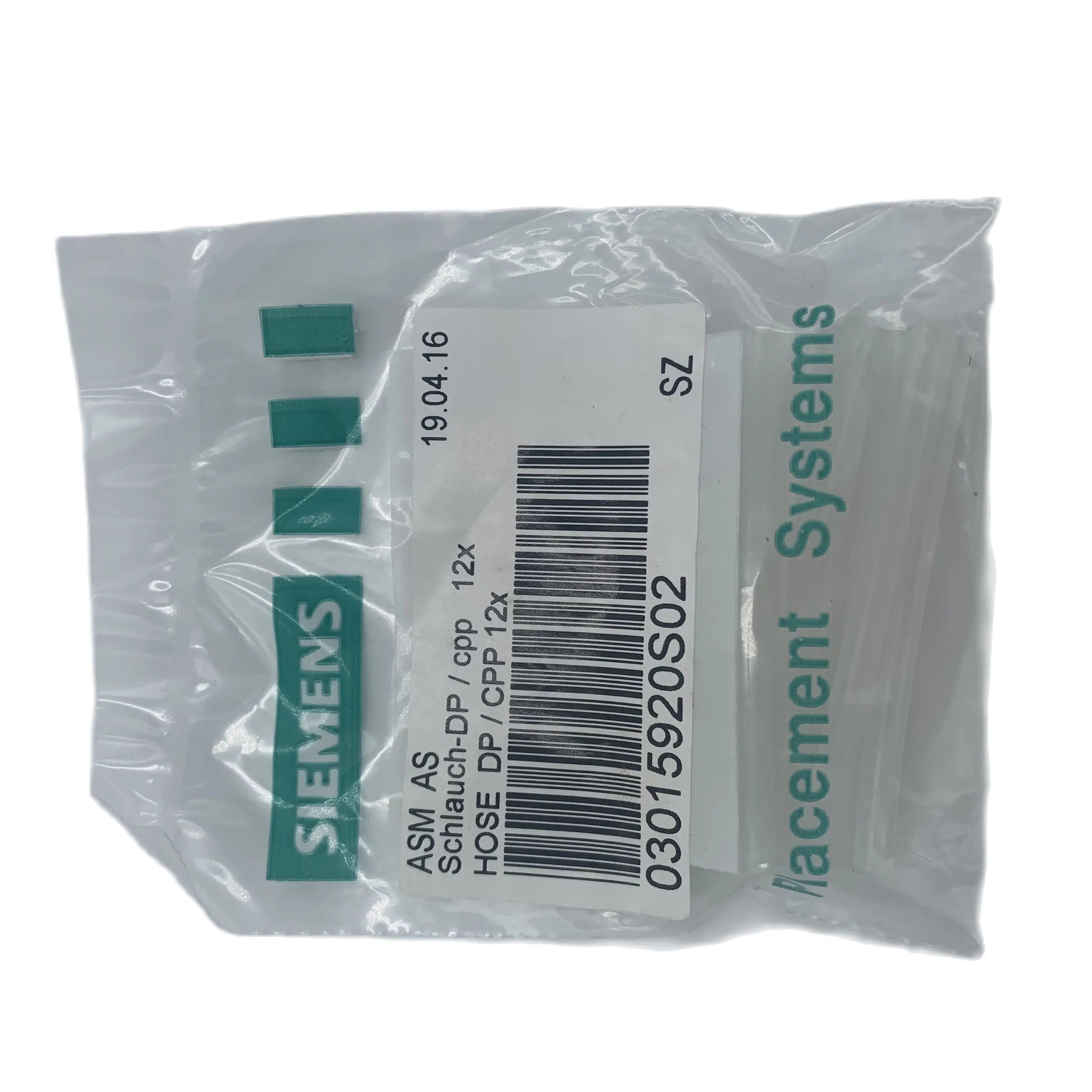 Smt สำหรับ Asm Siemens Siplace อะไหล่ PartsCPP 12X Air ท่อ003015920S02อิเล็กทรอนิกส์ผลิตภัณฑ์เครื่องจักร