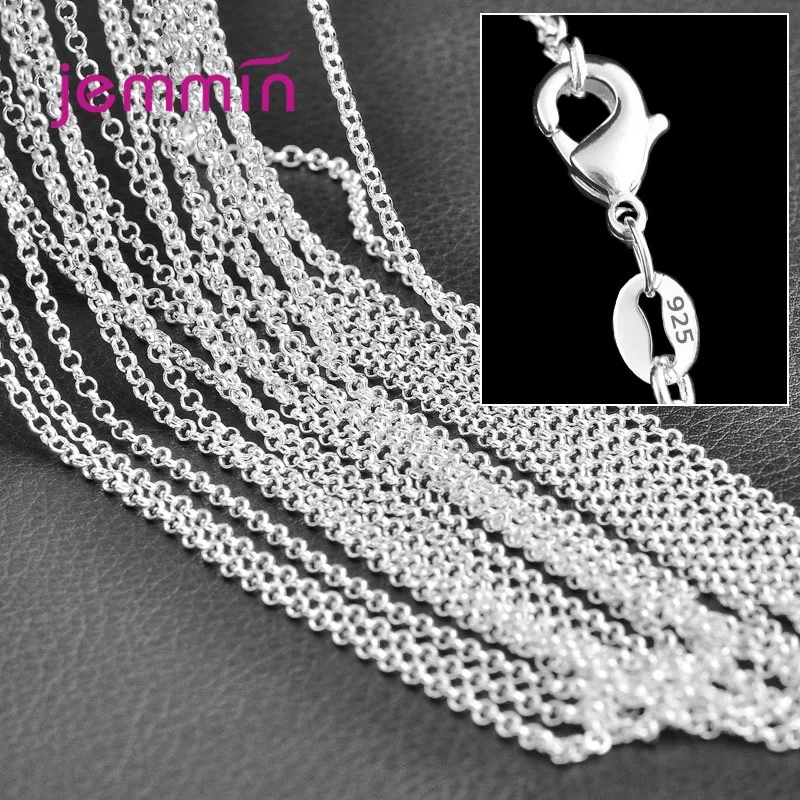 5 Teile/los Echte 925 Sterling Silber Halskette Kette Für Frauen Hochzeit Zubehör Hohe Qualität Feine Mehrere Modelle Option