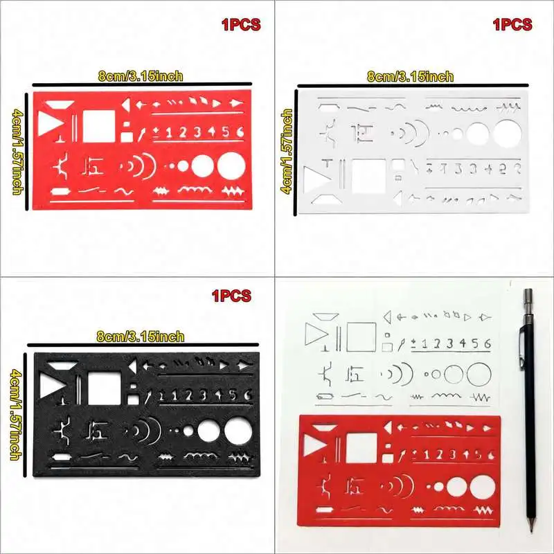 UFS 156 Electrical Drafting Stencil Circuit Diagram Drawing Template For Engineering Layout Design