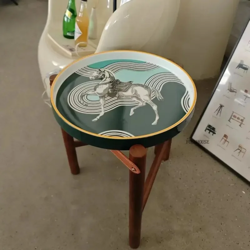 غرفة المعيشة أريكة مصمم خمر طاولة القهوة طاولة جانبية الإبداعية المنزل تخزين مكتب خشب متين صينية سيراميك طاولات الشاي d m g #6