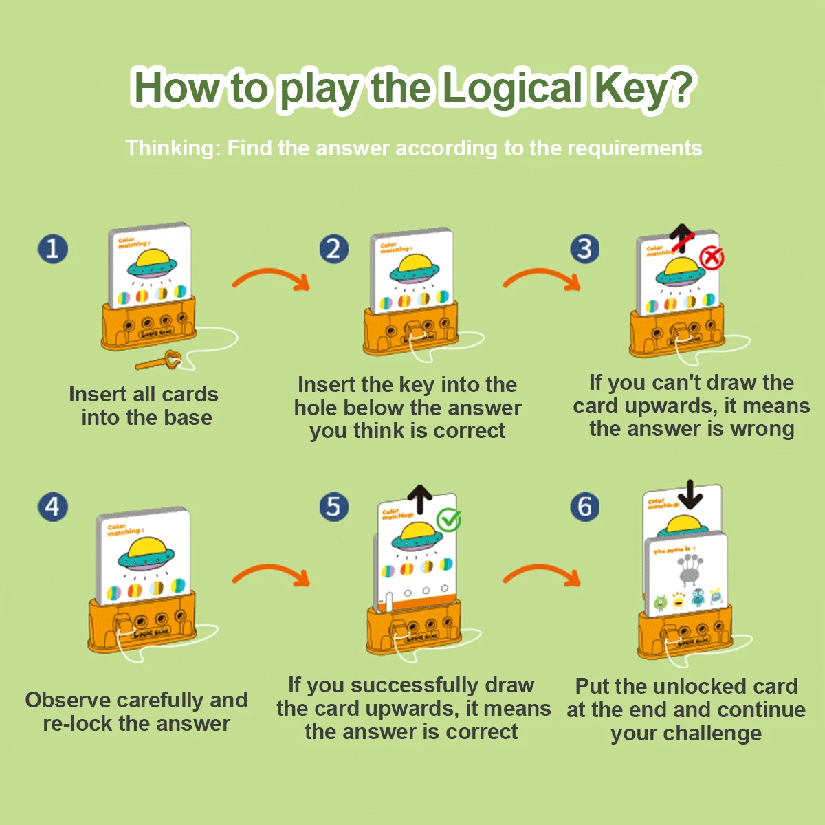 Logic Key Unlock Kids Toy, Montessori Early Learning, Color Recognition, Math Skills, Logic Training, 80 Levels, Birthday Gifts