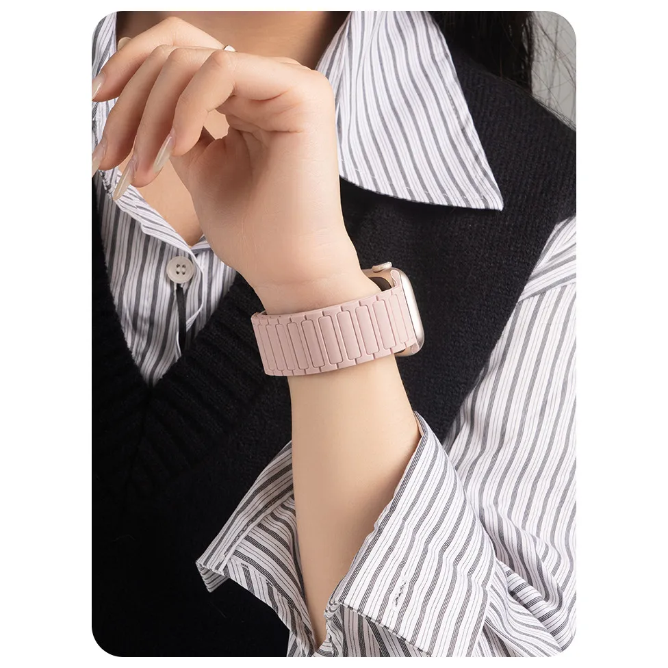 حافظة من السيليكون + حزام سوار كوريا غطاء لساعة أبل 10 46 مللي متر 49 44 مللي متر 40 45 مللي متر 41 42 مللي متر لسلسلة iWatch 9 8 7 6 5 4 Ultra 2