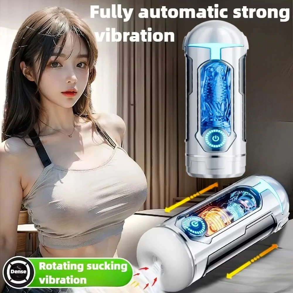 Men's Masturbator with Multiple Modes Strong Vibration Frequency Ultra-deep Throat Sucking Aircraft Cup Electric Sex Toys