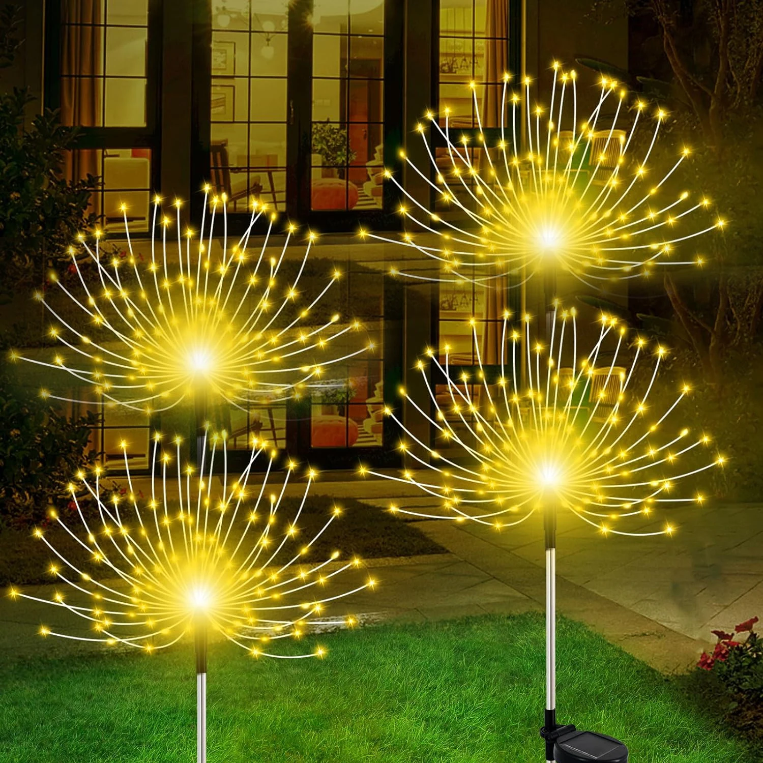 

Solar Firework Lights Garden Lights Outdoor Waterproof with 2 Modes Starburst Sparkler Lights for Yard Path Patio Decorative