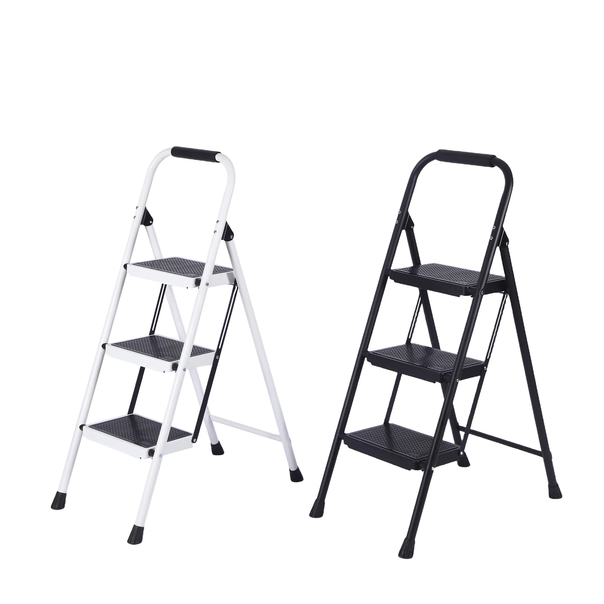 New Design Small Iron Ladder Portable Household Ladder Round Help Small Iron Ladder Stool Kitchen 2 Step 3 Step Home Camping