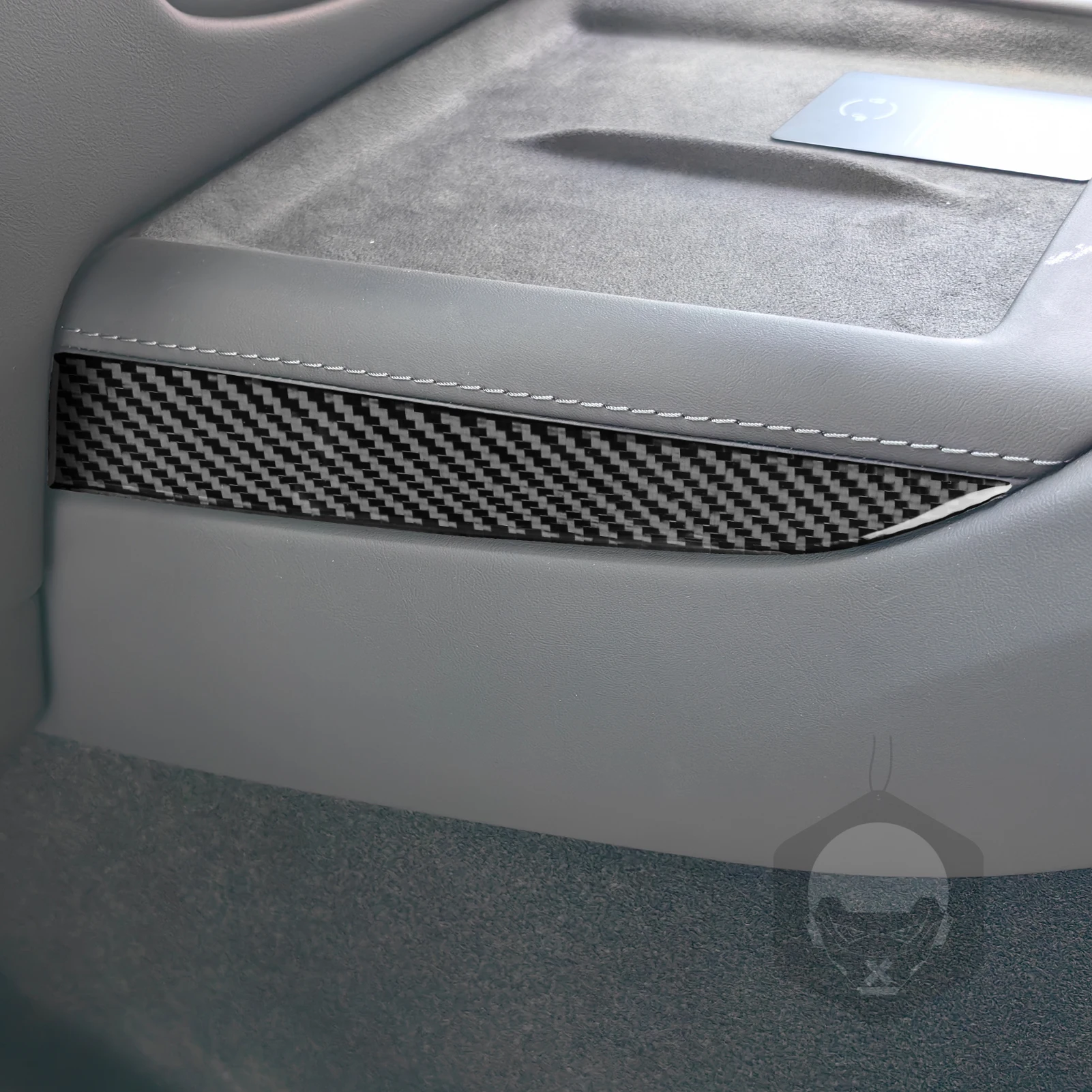 Per Tesla Model 3 Highland 2024 pannello di ricarica Wireless in fibra di carbonio striscia di rivestimento laterale accessori per la decorazione