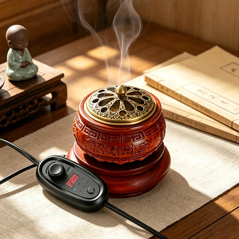 Candle Making Thermometer - Brûleur d'encens électronique en bois de
